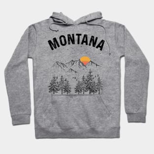 Montana State Vintage Retro Hoodie